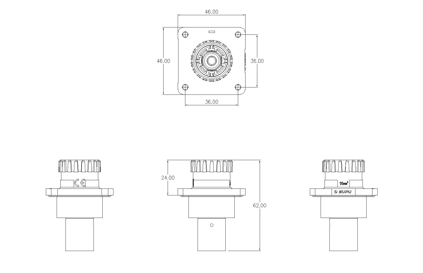 储能连接器ESF-RS300A95BC-速普IP67新能源储能连接器