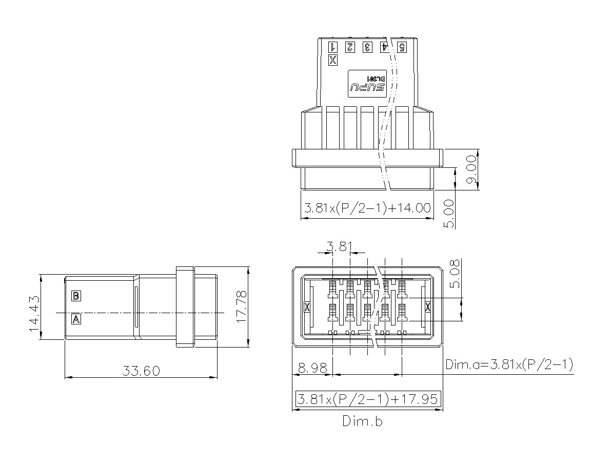 动态接插件连接器DL381H2XXF-BK-0X10(06-20)-蓝狮