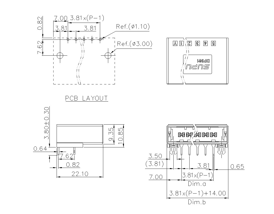 动态接插件连接器DP381H1XXF-BK-0Y10(03-10)-蓝狮