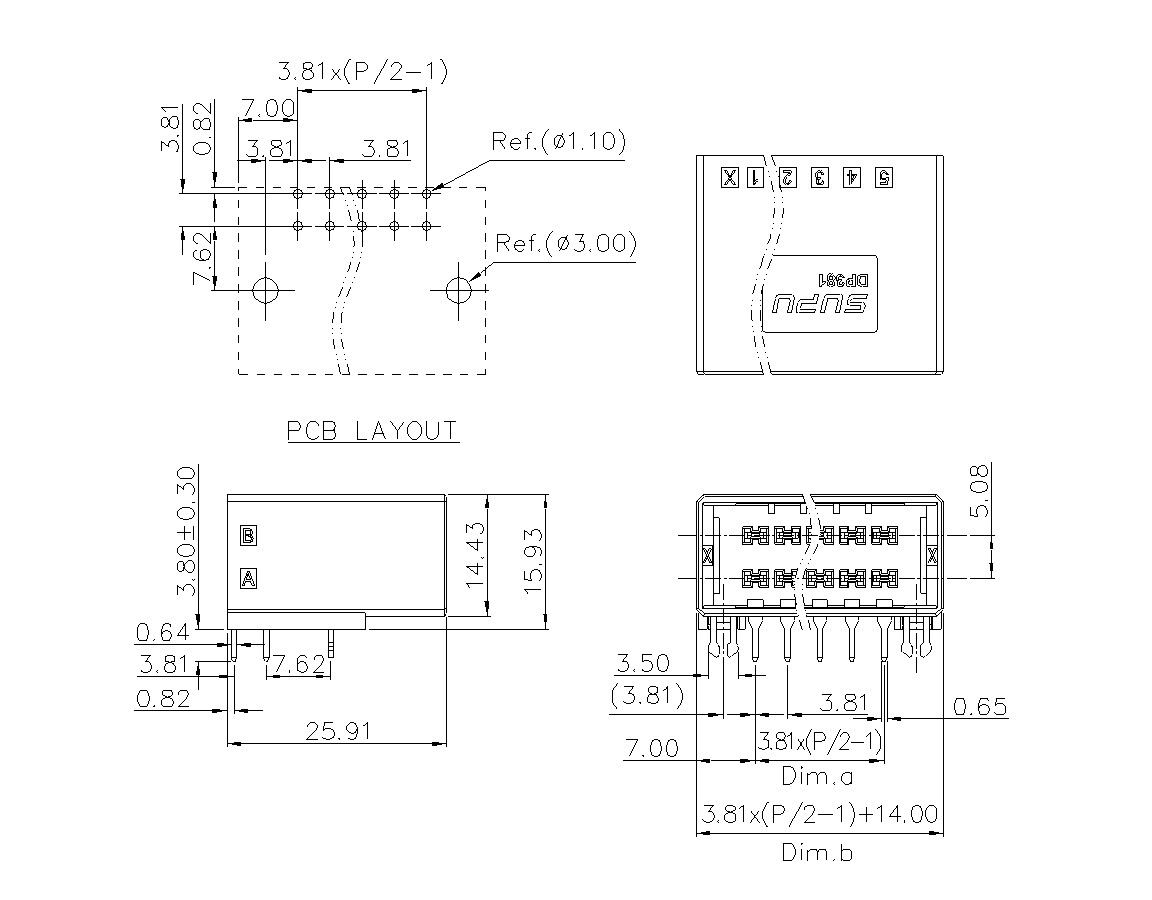 动态接插件连接器DP381H2XXF-BK-0X10(04~20P)-蓝狮