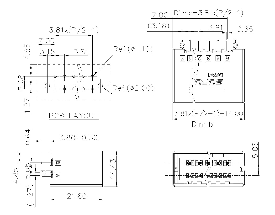 动态接插件连接器DP381V2XXF-BK-0Y10(04-20)-蓝狮