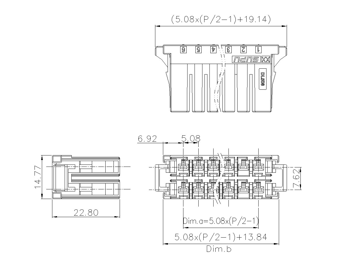 动态接插件连接器DL508H2XXM-BK-XX10(04-20)-蓝狮