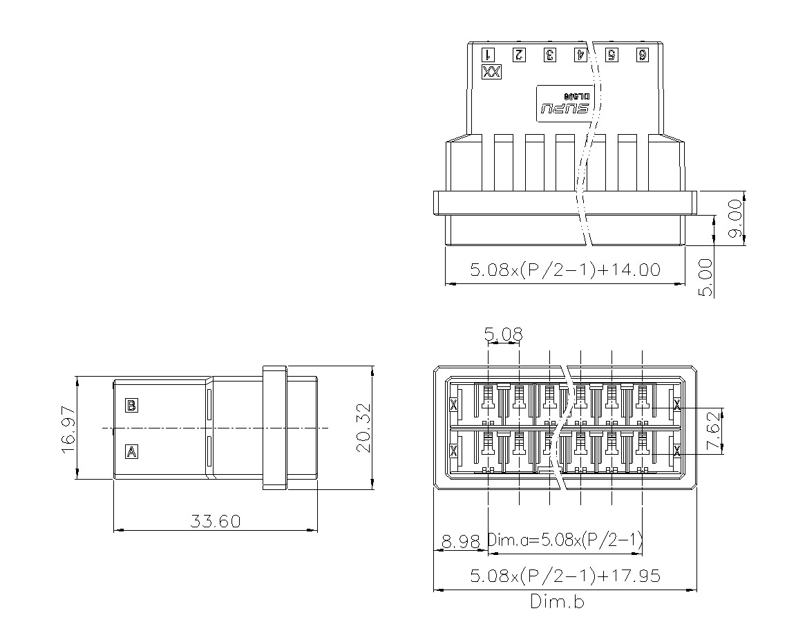 动态接插件连接器DL508H2XXF-BK-XX10-蓝狮