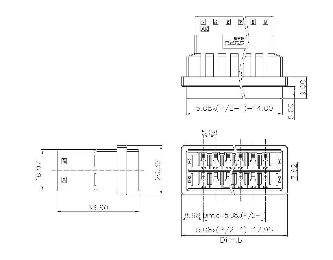 动态接插件连接器DL508H2XXF-BK-XY10(06 12)-蓝狮