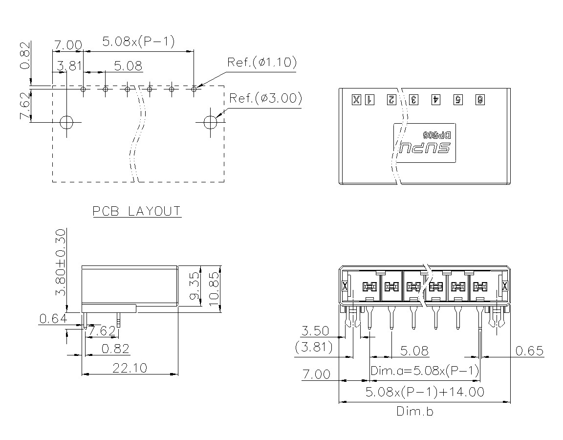  动态接插件连接器DP508H1XXF-BK-0X10(02-10)-蓝狮