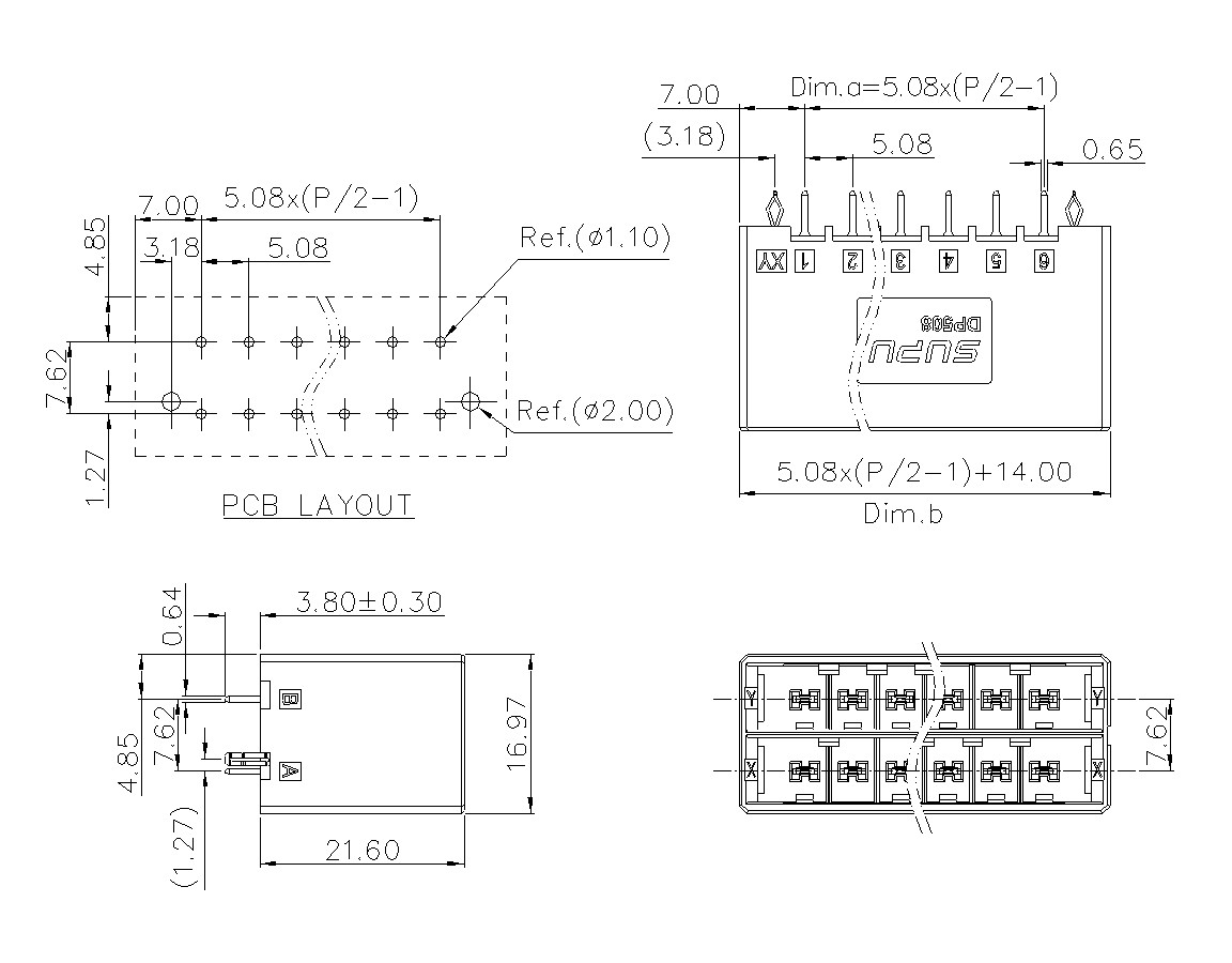 动态接插件连接器DP508V2XXF-BK-XY10-蓝狮