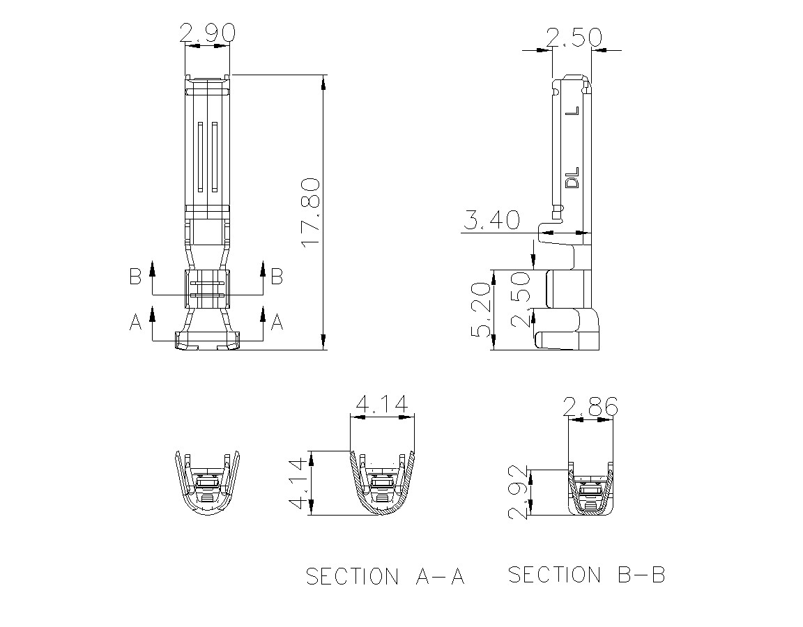 动态接插件连接器DL508V30F-03-1200-蓝狮