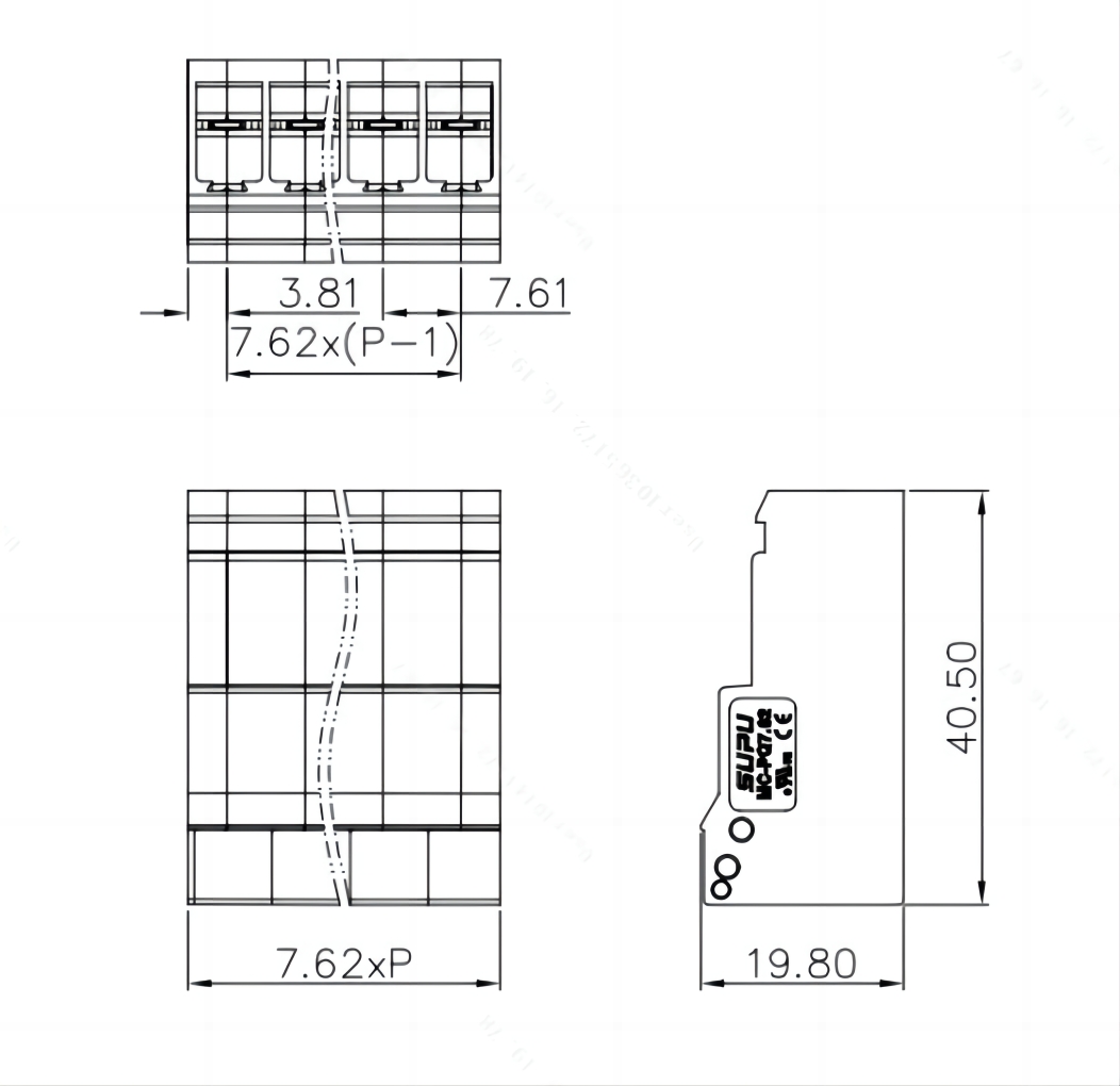 插拔式端子MC-PQ7.62HXXP-0001插座|PCB接线端子插座-蓝狮